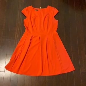 Coral flare out dress